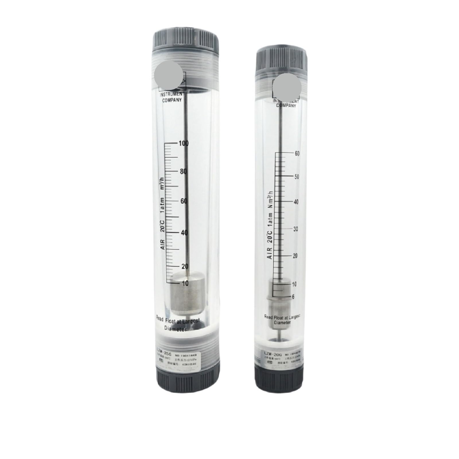 Medidor de flujo de aire, medidor de flujo de Gas, rotámetro, medidor de flujo acrílico, medidor de flujo LZM, rotámetro de tubo en línea, 1 Uds.(16-160Nm3-h)