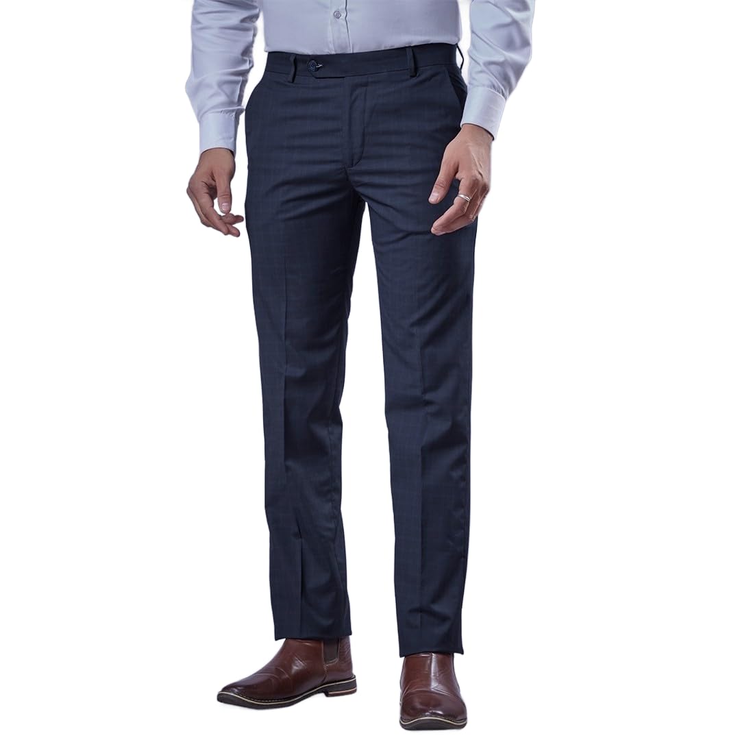 botanica Men’s Formal Trousers | Regular Fit Office Wear Pants | Comfortable, Wrinkle-Free, Anti-Fade Fabric | Breathable Poly-Viscose Blend with Flexi Waist-picture-32