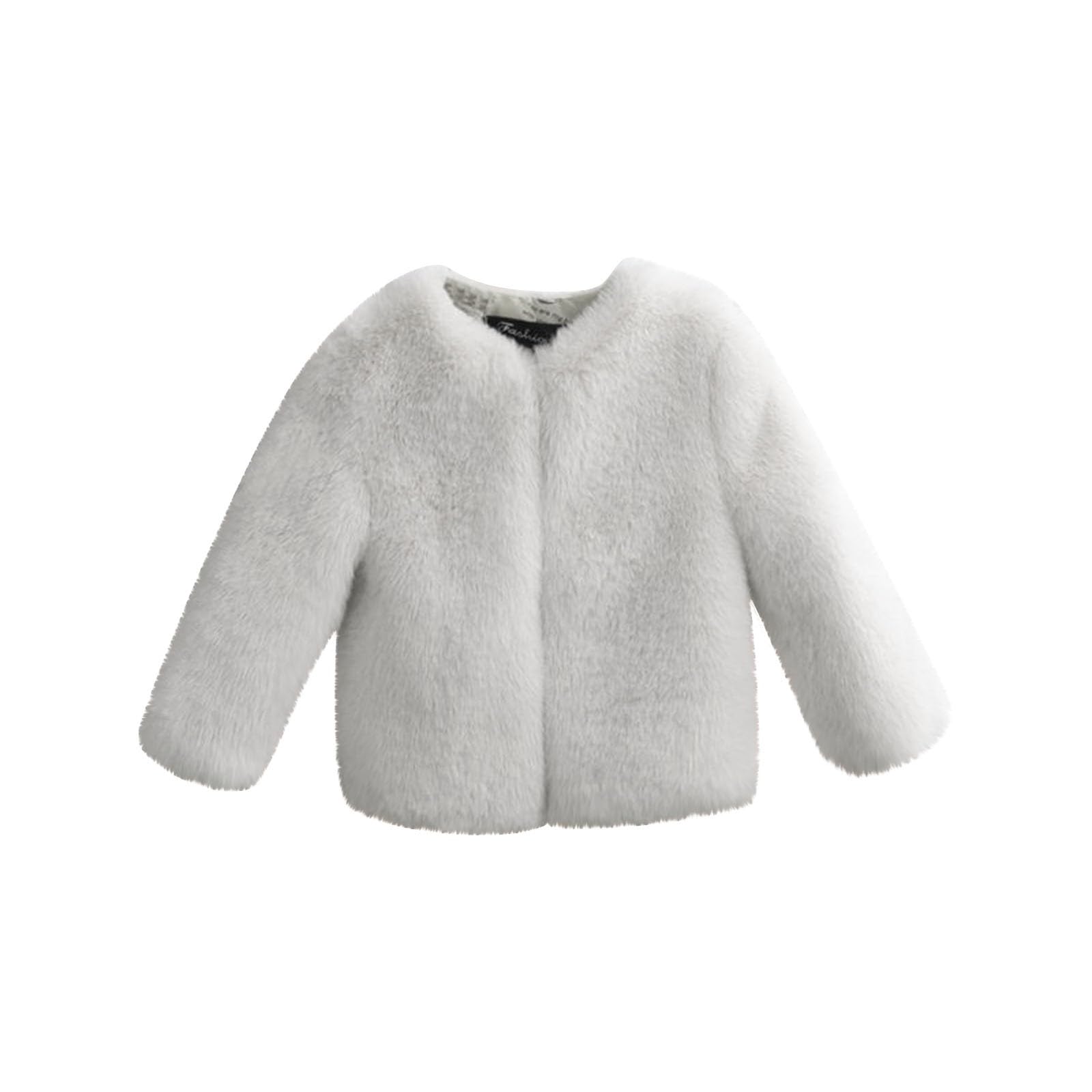 Generisch Niños Bebé Niñas Invierno Abrigo de Faux Chaqueta Gruesa Cálida Ropa de Abrigo Ropa Corta Chaquetas Mujer Abdomen