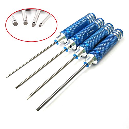 Kit de tournevis hexagonaux pour hélicoptère RC outillage clés Allen bleu