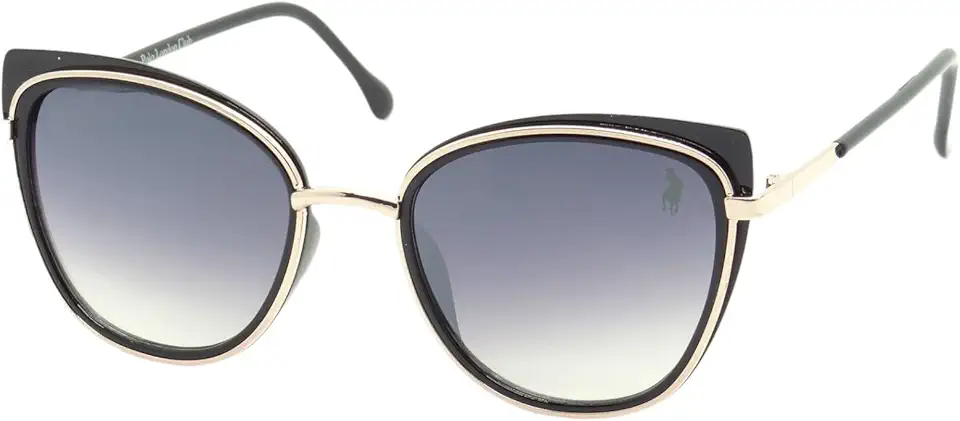 Óculos de Sol Polo London Club Gateado Médio com Lentes Degradê UV400 contém Case Couro ECO, Feminino
