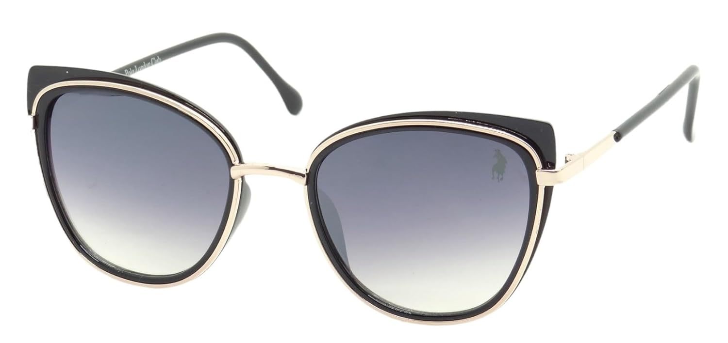 Óculos de Sol Polo London Club Gateado Médio com Lentes Degradê UV400 contém Case Couro ECO, Feminino