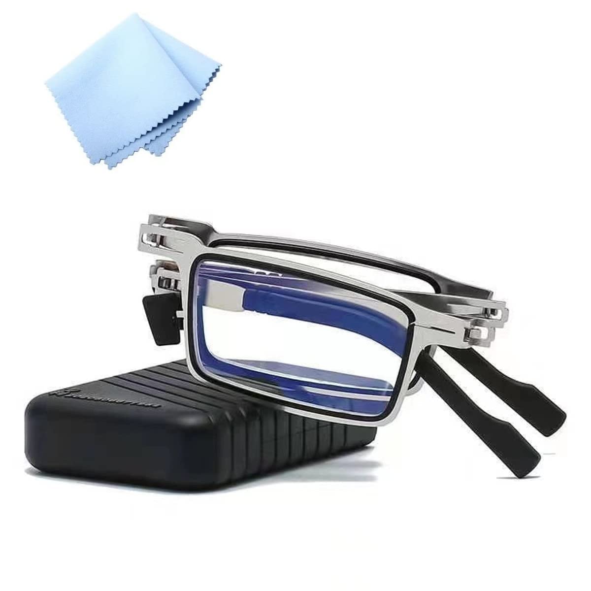 Spatlus Foldable Reading Glasses, Screwless Unisex Anti Blue Light Presbyopia Eyeglasses, Anti Eyestrain Readers Glasses with Case | Rectangular Frame (+2.0 Power/50-55 Age) (B0BSRY2548) Amazon Price History, Amazon Price Tracker