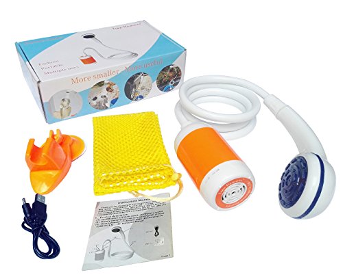 Chuveiro elétrico portátil para acampamento velocidade ajustável embutido 4800 mAH chuveiro alimenta