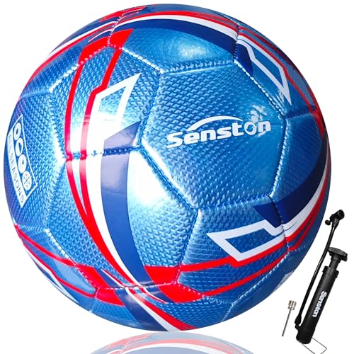 Image of Senston Size 3 Soccer Ball with Inflation Pump, Heavy-Duty Waterproof for Indoor & Outdoor Training & Recreational Play