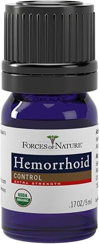 Miniatura 2 de Forces of Nature Control de hemorroides extra fuerte, medicina homeopática orgánica con hamamelis, castaño de indias y aceites esenciales calmantes