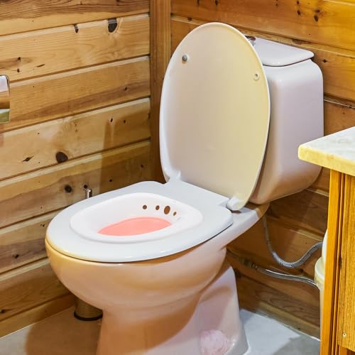 Bain de siège pliable réutilisable lavable avec kit de rinçage intime rose - 7