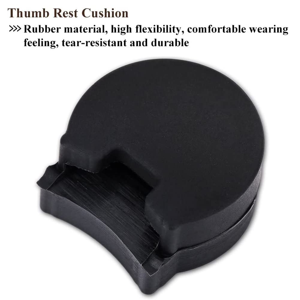 Poggiadito In Gomma Per Clarinetto - 4 Pezzi Neri, Comfort E Protezione Per Il Pollice - Foto 2