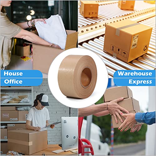 Llpt Kraft Paper Gummed Tape 2.75” X 66 Yards 1 Pack Reinforced Fiberglass Water Activated Kraft Tape Brown Packing Tape Heavy Duty For Mailing Shipping Sealing Boxes (Pgb7060R01) #TOP1