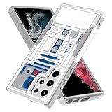 Candykisscase Case for Galaxy S21 Ultra, Robot Pattern Shock-Absorption Hard PC and Inner Silicone Hybrid Dual Layer Armor Defender Case for Samsung Galaxy S21 Ultra 6.8 inch