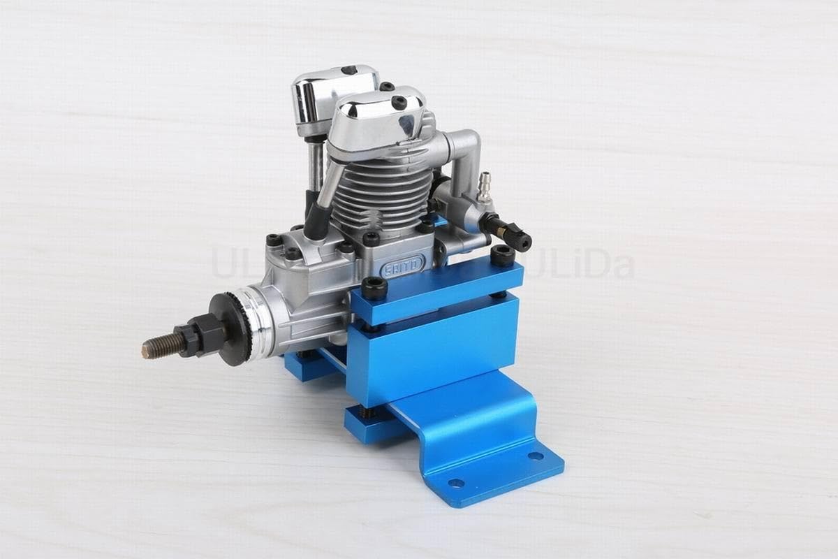 Banco de Pruebas de Motor de Gasolina Banco de rodaje Motor de metanol for aeromodelos RC CNC Aeromodelo(Red)