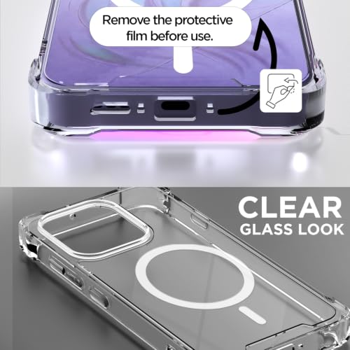 Image of Outlouders Back Cover for Oppo Reno 16 5G | Magnetic-Safe | Transparent PC + TPU | Magnetic Support | Shockproof Protection Bumper Case (Transparent)