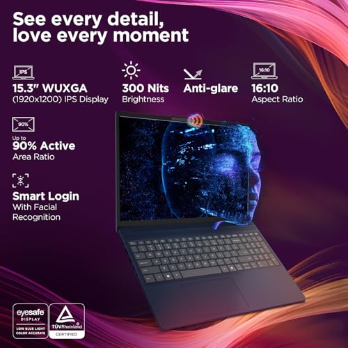 Image of Lenovo IdeaPad Slim 3 13th Gen Intel Core i5-13420H 15.3 inch (38.8cm) WUXGA IPS Laptop (16GB RAM /512GB SSD /Windows 11 /Office Home 2024 /Backlit Keyboard /1Yr ADP Free /Blue /1.6Kg), 83K100N9IN