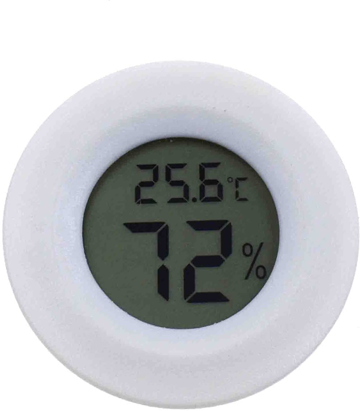 1pc Mini Hygrometer Thermometer Digital Gauge Indoor, LCD Monitor Temperature Outdoor Humidity Meter for Greenhouse (White)