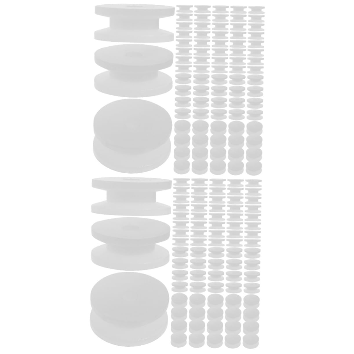 Toyvian 2sets 2mm Hole Plastic Belt Pulley for DIY Models Toys Pp Material Easy Install Motor Pulley Wheel 100pcs*2