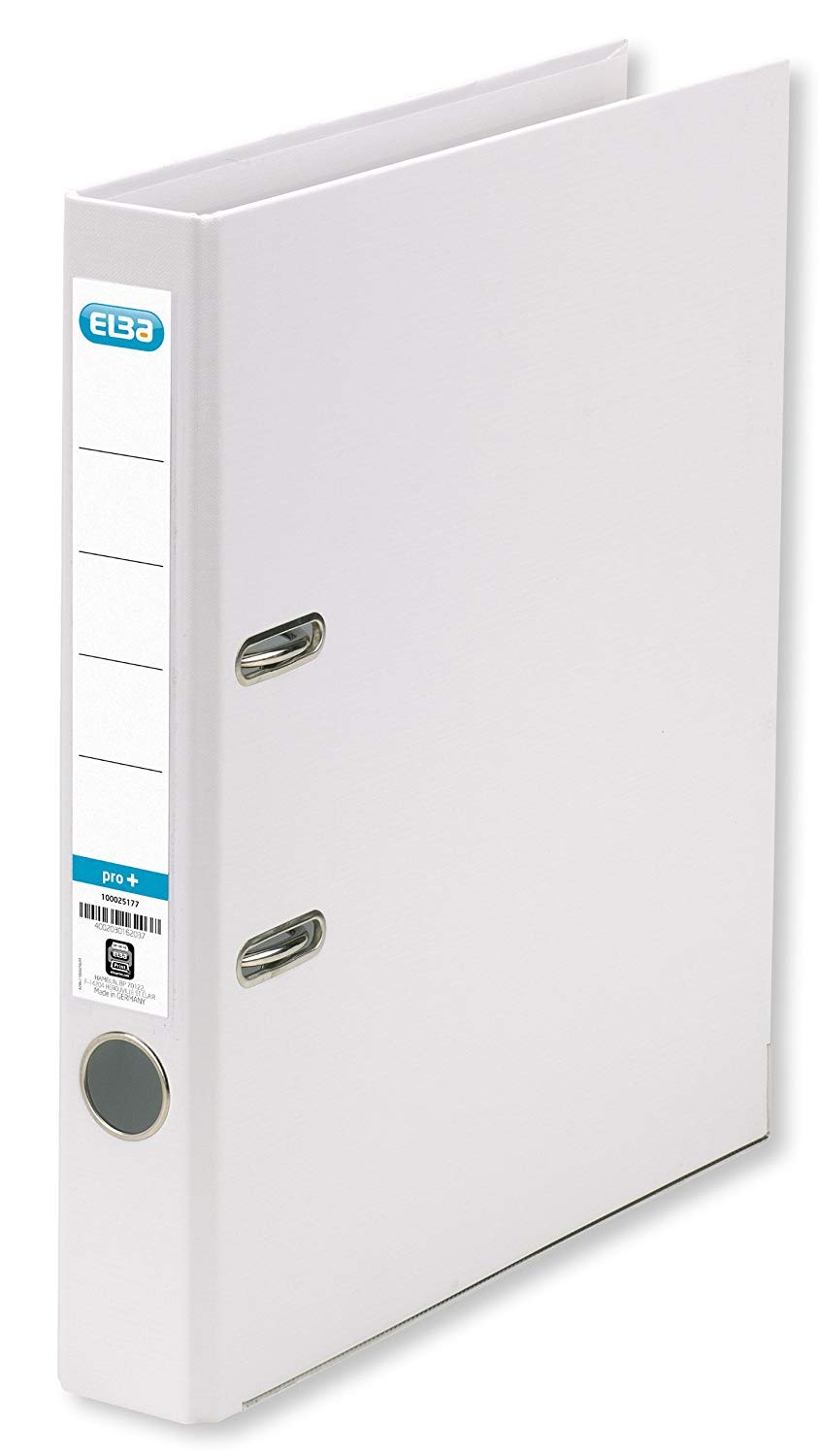 Elba Smart Pro Plus - Raccoglitore per documenti, formato A4, 5 cm, in plastica, colore: bianco, 10 pezzi