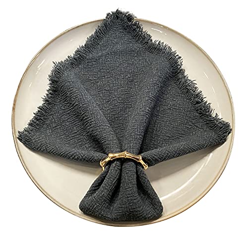 Kintyno Napkin Rings Set Of 12 Bamboo Knuckles Style Gold Napkin Holder Ring For Table Decoration,Wedding,Family Dinner,Party, Christmas,Thanksgiving Day,Birthday #TOP20