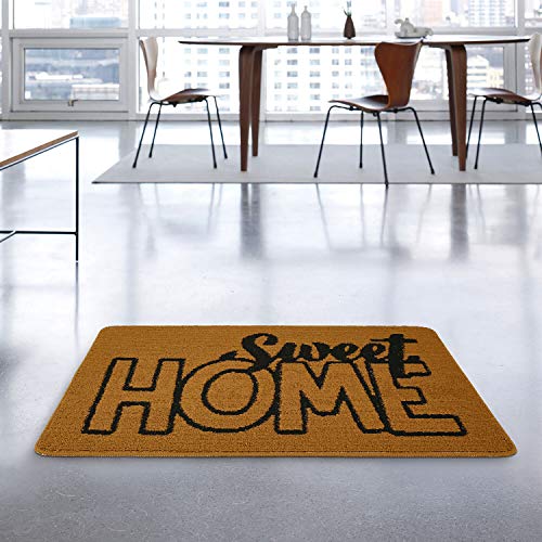 MetaBall Paillasson d Entree Interieur Tapis Antidérapant & Anti-Poussière, Paillasson d'Entree Interieur, Tapis de Porte Lavable & Ultra Absorbant Exterieur Doormat (24" X 37", Sweet Home) Cover