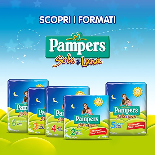 Pampers Sol y luna. Pañales maxi, 108 unidades