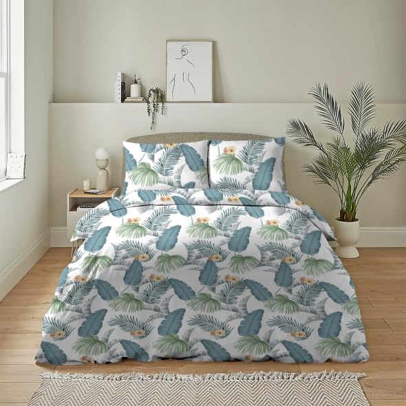Viste tu hogar Juego de Sábanas 4 Piezas Lisas 150cm en Poliéster Suave y Ligero, Duradero y Secado Rápido, Dormitorio Acogedor y Uso Diario, Confortable y Elegante, Diseño Pluma Azul