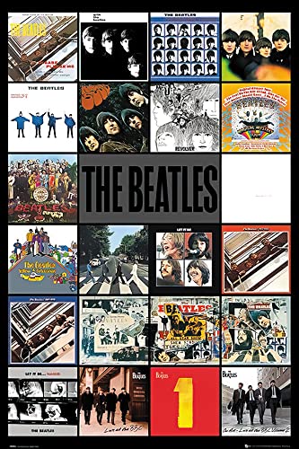 Le poster des pochettes d'albums des Beatles
