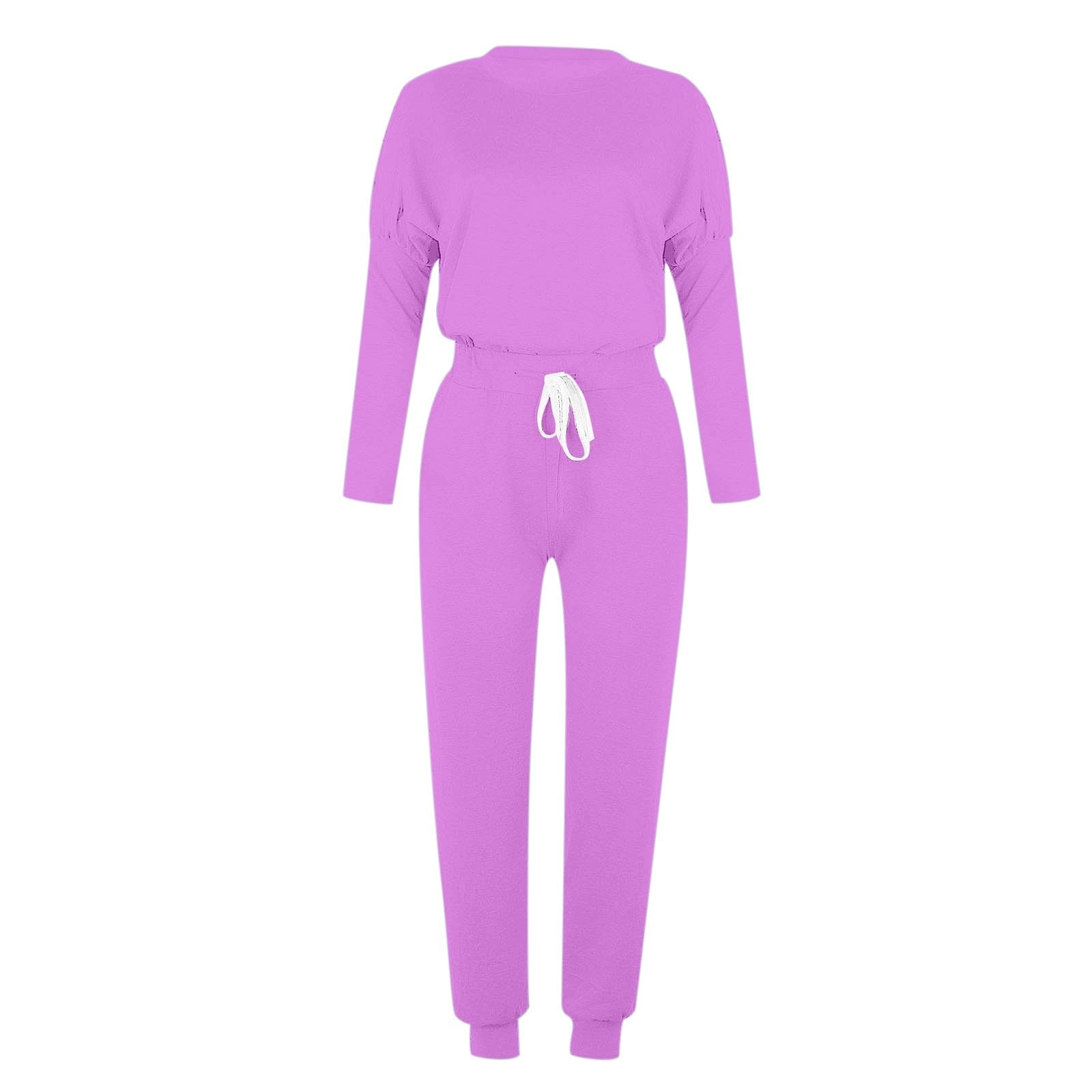 Damska bluzka z długim rękawem, blok kolorów, patchwork, okrągły dekolt, bluzka, długie spodnie, legginsy, strój casual, zestaw