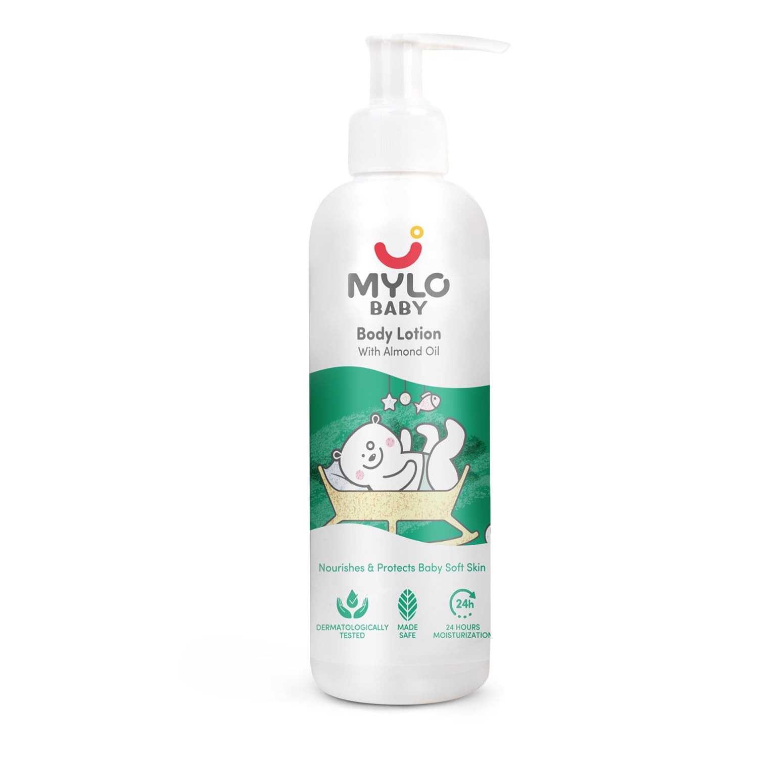 Baby Lotion | Made Safe Certified | Dermatologically Tested | Long Lasting 24 Hours Moisturization | Soothes Dryness - 200 ml