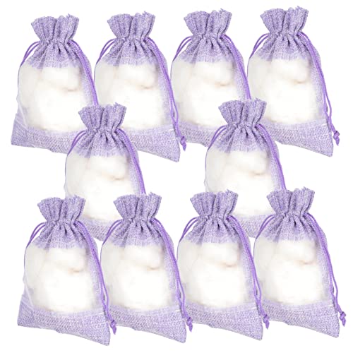 GRIRIW 10pcs Lavender Sachet Bags Drawstring Empty Fragrance Pouches Scented Sachet Pouches for Wardrobe