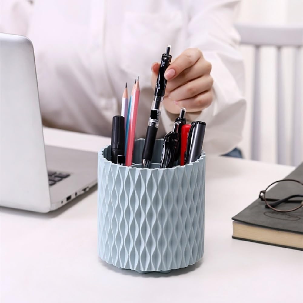 Stiftehalter Vielseitiger EIN Drehbarer Stifthalter Mit Fünf Fächern, Geeignet for Büros, Schulen Und Privathäuser Schreibtischorganizer(Blue)