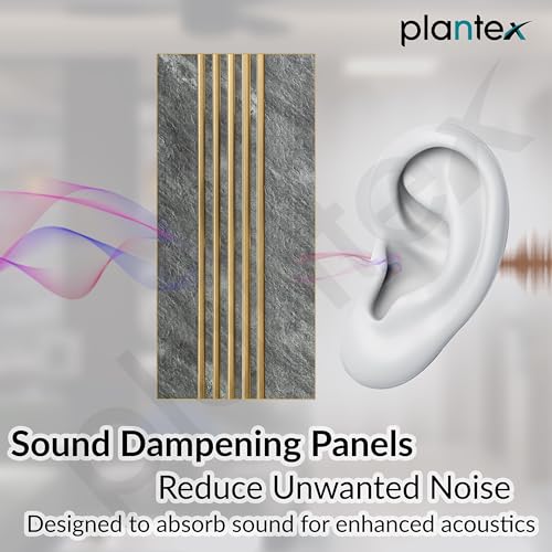 Image of Plantex Louvers Panel for Wall /8 Feet Wall Panels /3D Charcoal Panel for Interior Walls Decor - Pack of 7 Covers - 56 Sq. Ft, Size-1 Feet x 8 Feet (WD-2209)