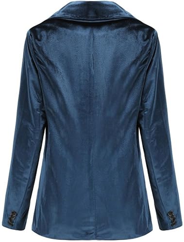 Fluwelen blazer met lange mouwen voor dames, fluweel, casual, open voorkant, dunne cardigan, 15, M