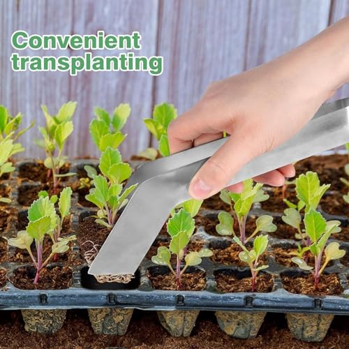 Tenazas para Trasplante de Plántulas de Acero Inoxidable 7.1 pulg miniatura 2