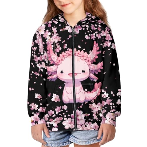 Image of Unisex Zipper Sweatshirt Boys Girls Hooded with 2 Pocket Pullover Hoodies for 6-16Y Kids