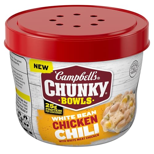 Campbell’s Chunky White Bean Chicken Chili, 15.25 oz Bowl