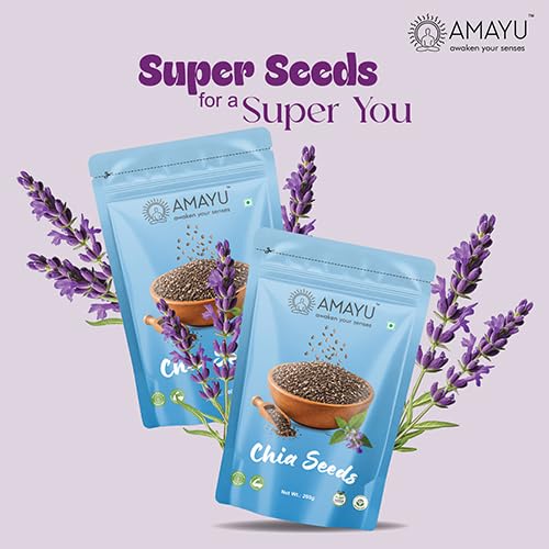 Image of AMAYU Healthy Seeds Combo Pack | Nutrient-Rich Superfoods for Daily Wellness | High in Fiber, Protein & Omega-3 | Premium Natural Seeds for Everyday Nutrition | 200g Each (Chia, Pumpkin & Flax seeds)