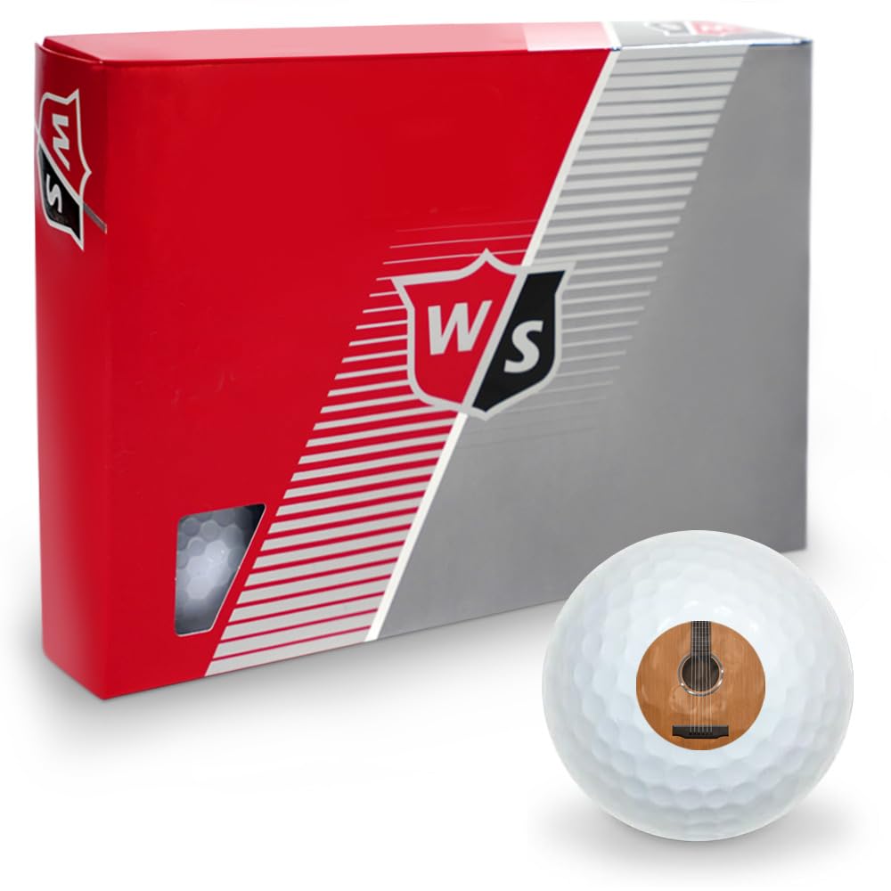 Acoustic Guitar Strings Wilson Golf Balls 12 Pack, Regulation Size Full Color Premium Golf Balls