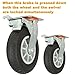 WOPPLXY 8 Inch Casters Set of 2 Heavy Duty Plate Casters, Locking Industrial Casters with Brake for Cart Furniture and Workbench Locking Replacement Load 3000Lbs