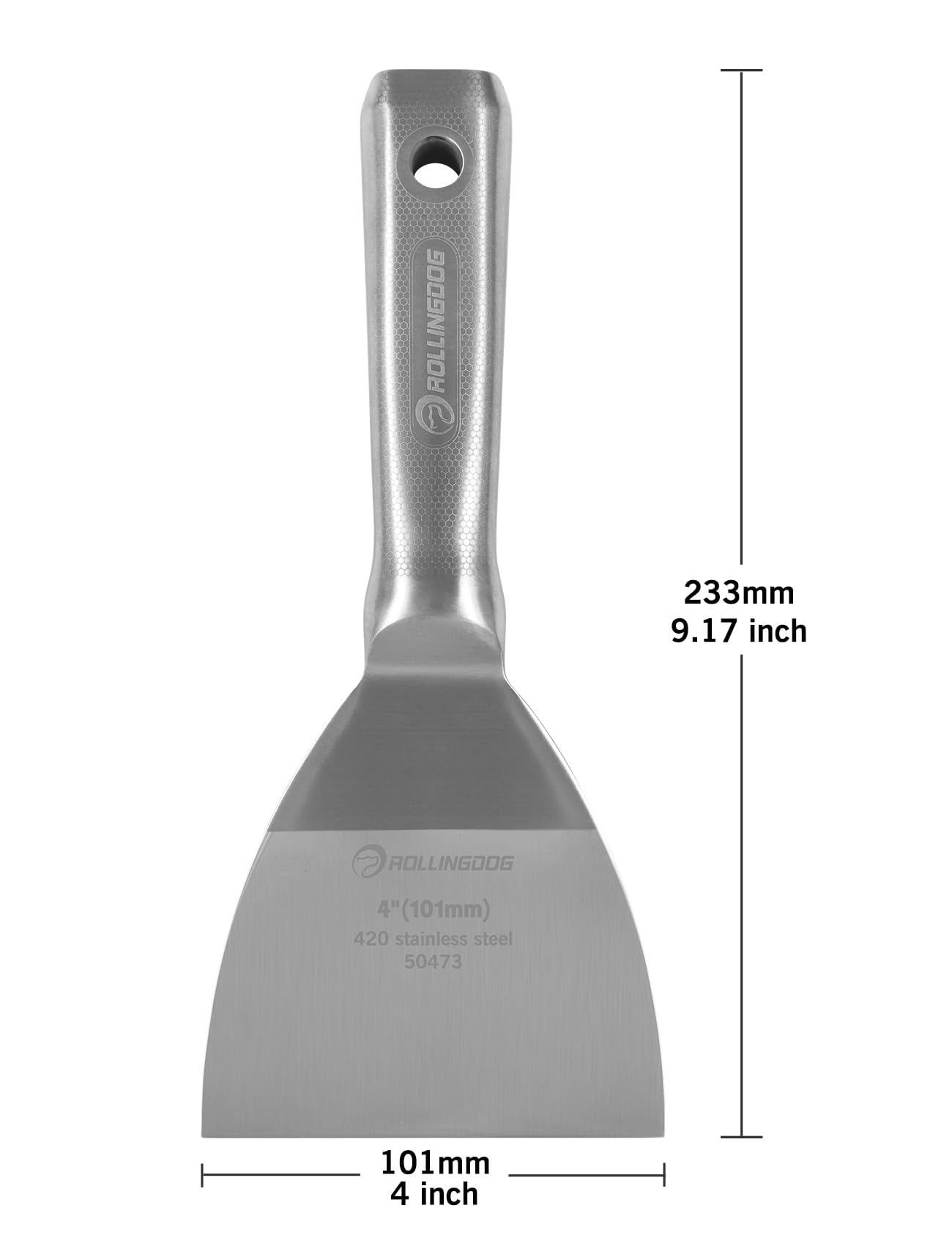 ROLLINGDOG 4 inch Putty Knife Paint Scraper Drywall Knife — Amazon image 2
