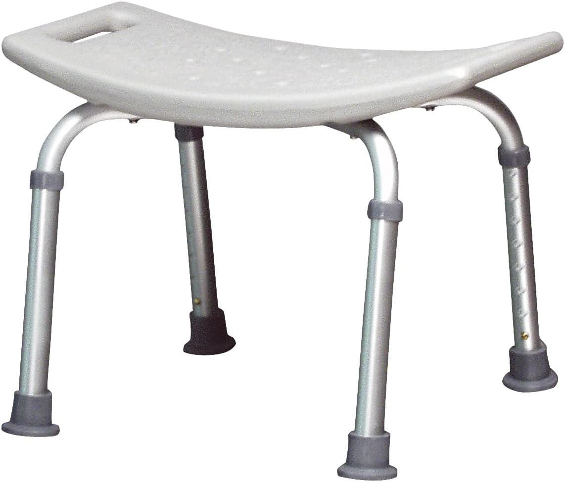 Lumex Platinum Collection Bath Seat without Backrest - Medical Shower Chair for Adults, 350 lbs Capacity, Standard Grey, Pack of 4, 7931A