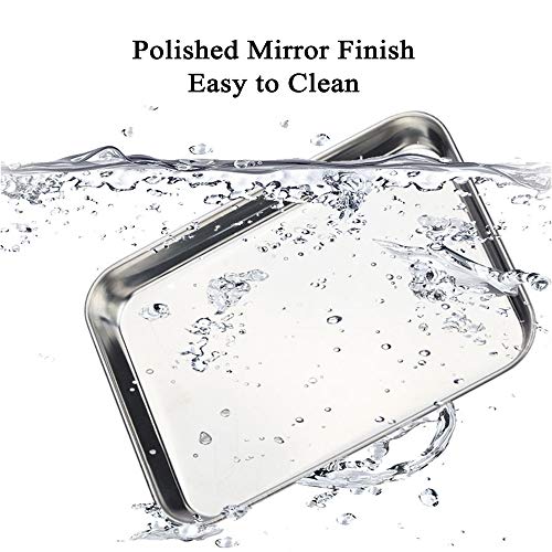 Wezvix Stainless Steel Baking Sheet With Cooling Rack Set Of 2 Cookie Sheets With Wire Rack Rectangle Size 12.5 X 10 X 1 Inch, Non Toxic, Rust Free & Less Stick, Thick & Sturdy, Dishwasher Safe #TOP2