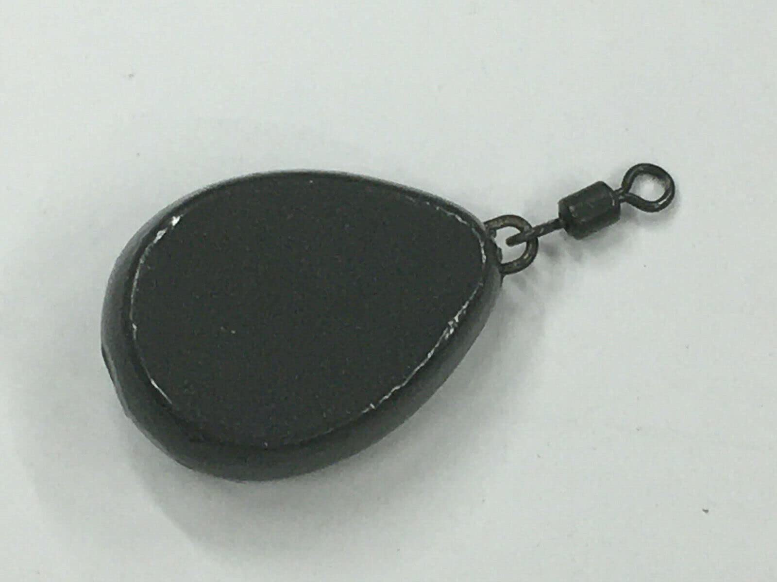 Pack of 10 x Flat Pear Swivel Fishing Casting Ledger. Sizes 1.1 oz. Carp/coarse fishing