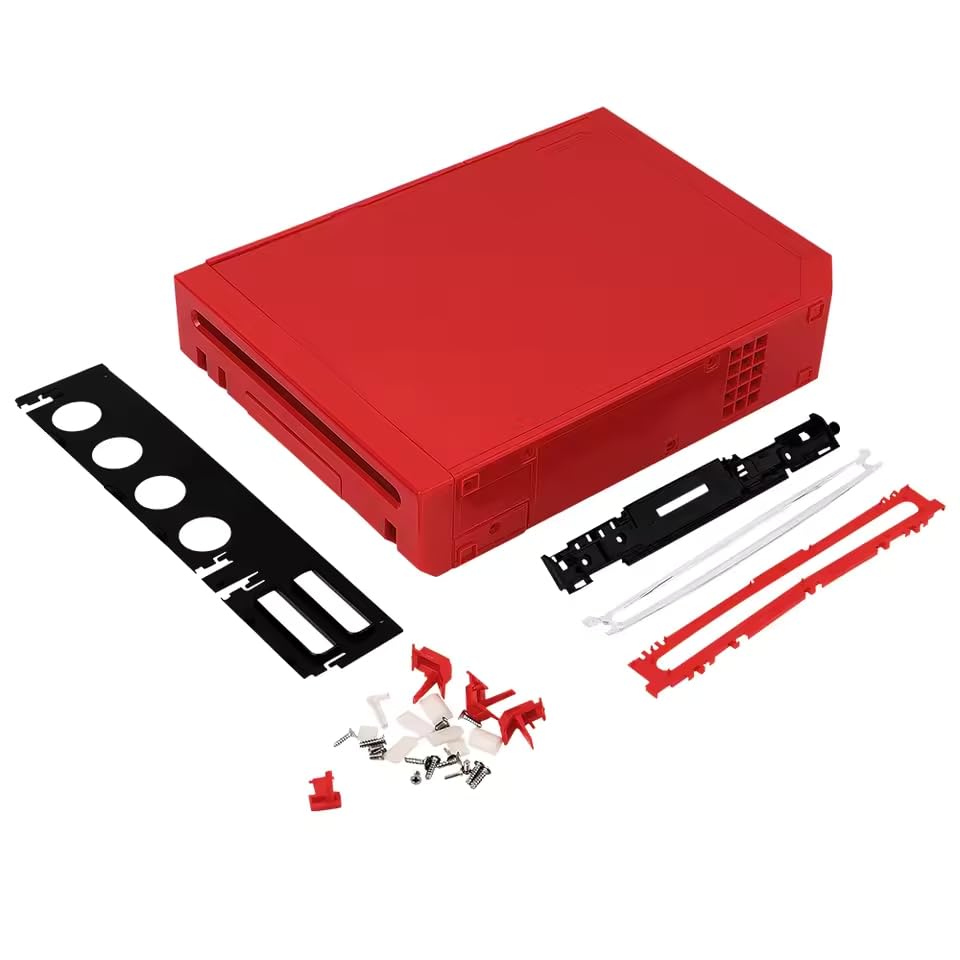 IFEEHE Full Set Shell Case Cover Housing With Buttons For Wii Console Mod Case Replacement (Silver)