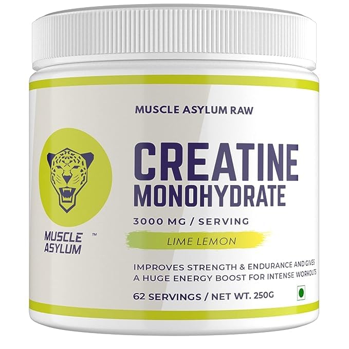 Image of Muscle Asylum Creatine Powder Lime Lemon (62 Servings) & Creatine Powder Unflavoured (83 Servings)
