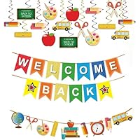 Welcome Back Banner Letras decorativas Banderín Guirnalda 5M