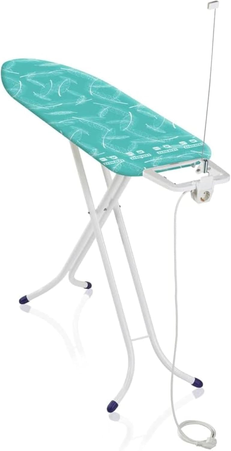 Leifheit Tabla de planchar plegable Air Board M Compact Plus para planchas de vapor, mesa de planchar ultraligera, tabla de planchado en menos tiempo