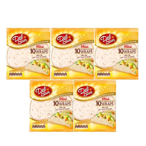デリサン【ミニフラワートルティーヤ】 250g(10枚入り)×5袋セット 本格タコス用 小麦粉 トルティーヤ スペイン産 常温保存可能・冷凍保存可、タコス、ナン、小麦粉 トルティーヤ、スペイン産 トルティーヤ、冷凍保存 トルティーヤ、本格タコス、タコス 用