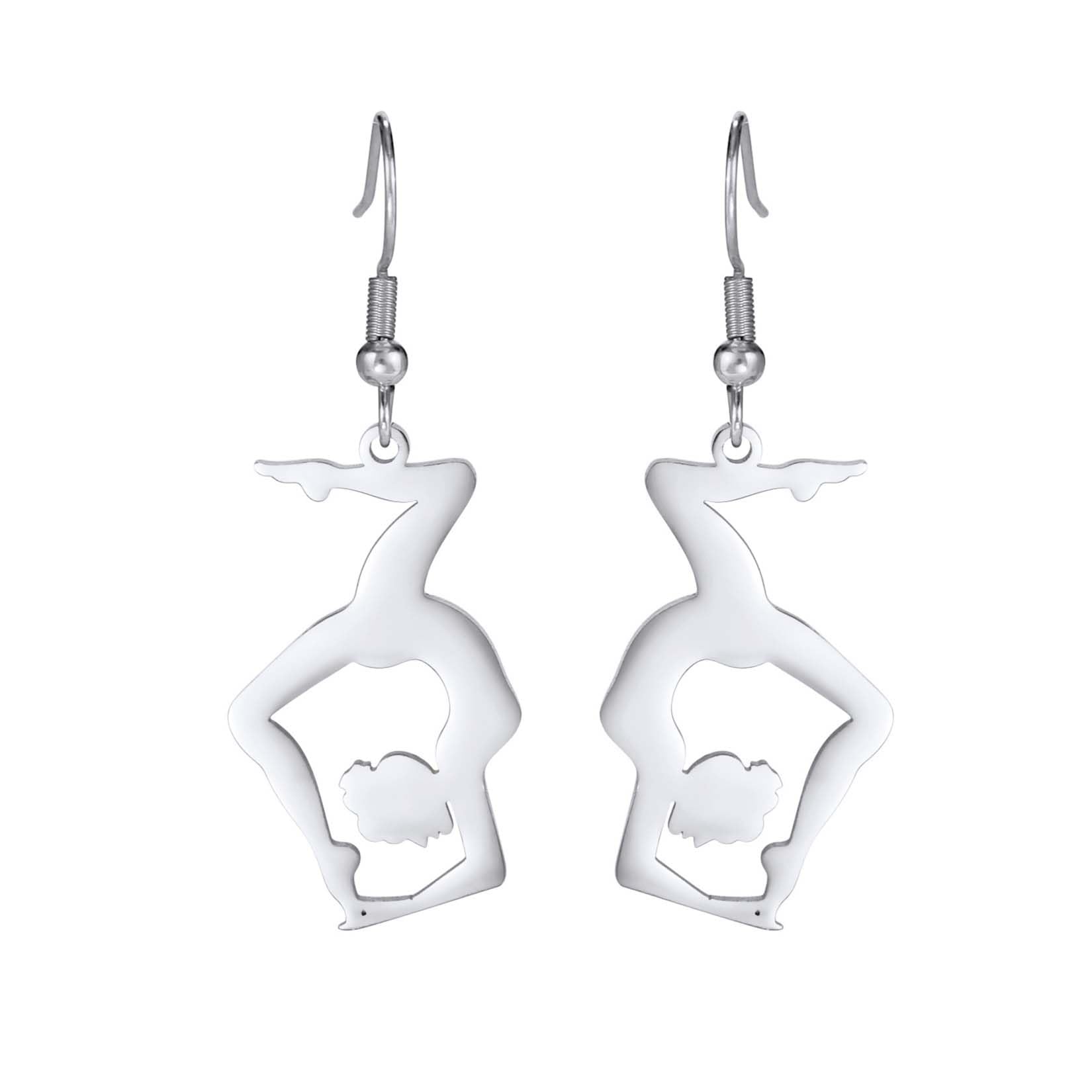 Inspirierende Gymnastik Ohrringe Mädchen Ballett/Ballerina/Turner Ohrstecker Turner Team USA Turnerschmuck Geschenke für Mädchen Trainer Tochter Sport Liebe