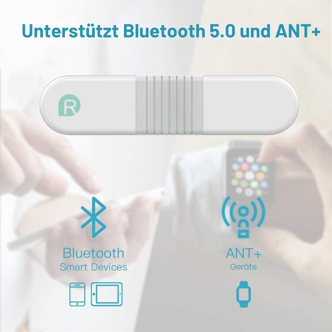 Wellue VisualBeat Brustgurt Herzfrequenzmesser, ANT +, Bluetooth, 24-Stunden-Herzfrequenzmessung, APP mit EKG Funktion, Tragbarer Herzfrequenz Sensor mit Vibrationsalarm