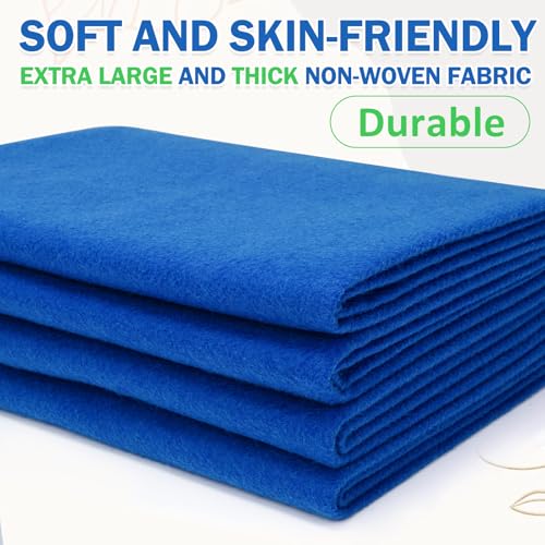 Image of XSEINO Royal Blue Large Felt Fabric 72 inch X 36 inch(2 Square Yards), 1.4 mm Thick Soft Felt Fabric Sheet for Crafts, Blue Series Colors Soft Nonwoven Fabric, Fit for Decoration, Sewing, DIY Crafts