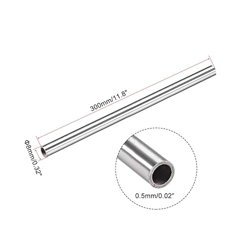 Vista 20 de uxcell 304 tubería capilar del tubo del acero inoxidable 10.8 ft m ID 16.1 ft m OD 984.3 ft m pared de la longitud 2.6 ft m